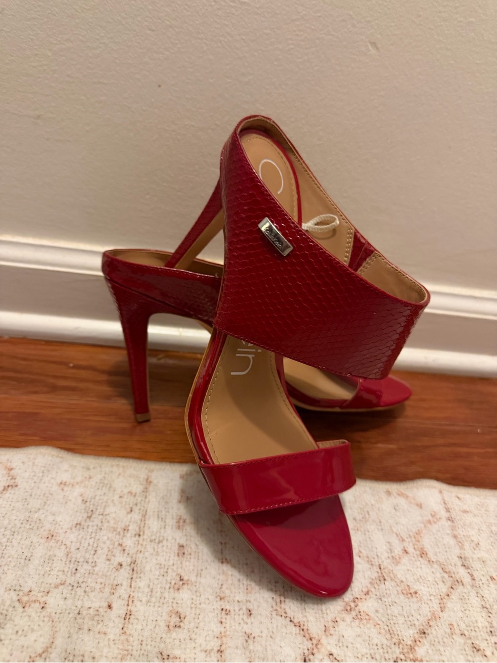 Red Women's High Heel Sandals - Calvin Klein